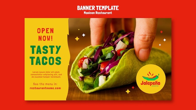 Gratis PSD mexicaans restaurant banner