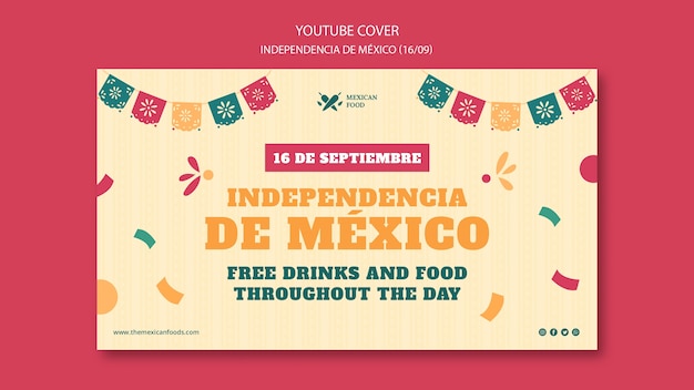 Mexicaanse onafhankelijkheidsdag ontwerpsjabloon