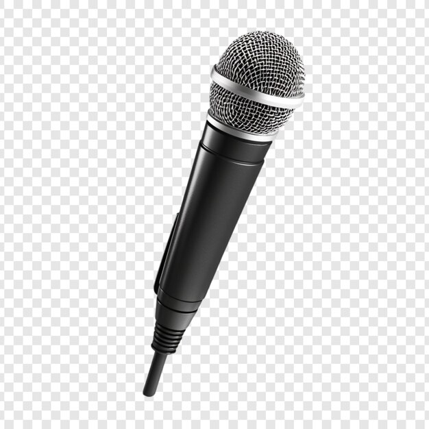 Micrófono negro Renderizado en 3D de un micrófono profesional
