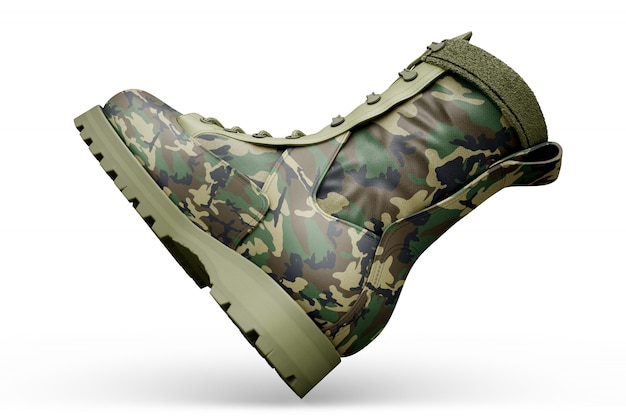 Militar boots mockup