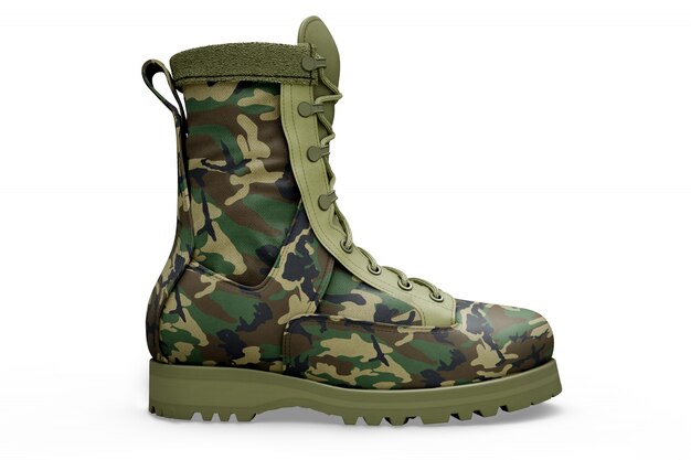 Militar boots mockup