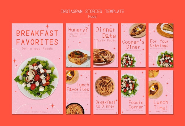 Minimale food festival instagram verhalen sjabloon