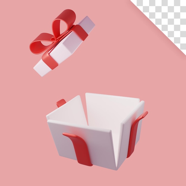Minimale scène met een geschenk in pastelkleuren
