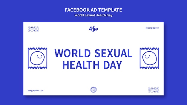 Gratis PSD minimale wereld seksuele gezondheidsdag facebook sjabloon