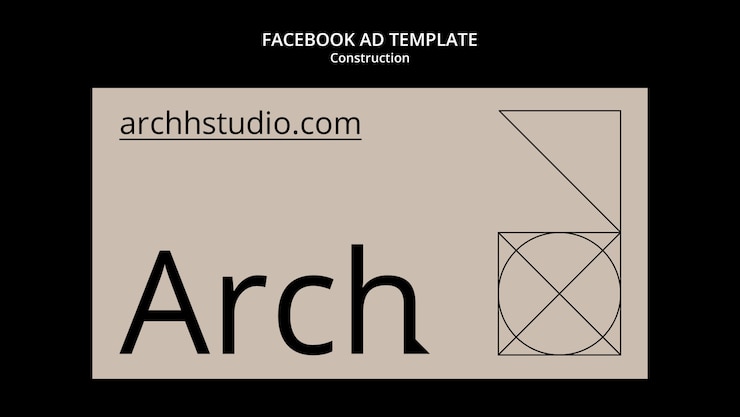 Gratis PSD minimalistisch bouwproject facebook sjabloon