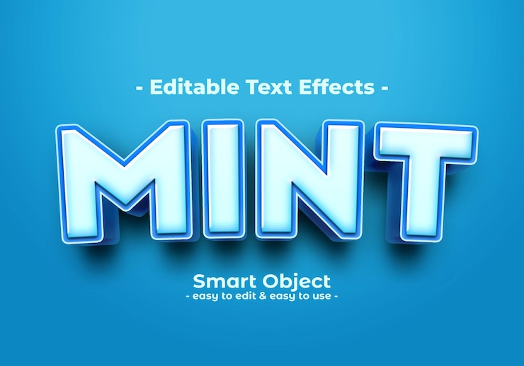 PSD Gratis mint-text-style-effect