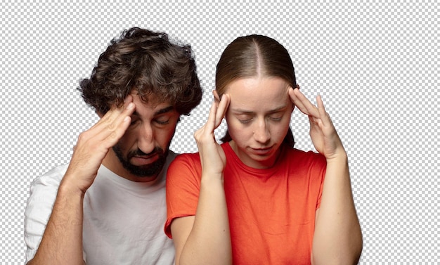 mirando concentrado pensativo e inspirado tormenta de ideas e imaginando con las manos en la frente