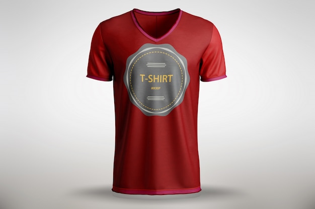 PSD gratuito mock up de camiseta roja