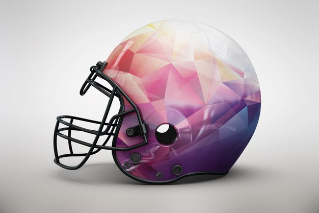 Mock up de casco rosa