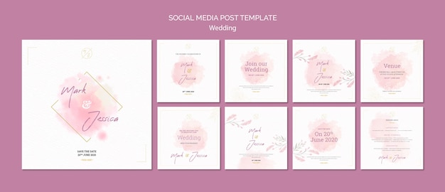 Mock-up modello di post social media sociali