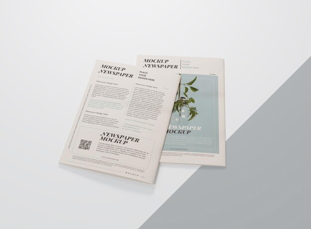 Download Mock-up van de mediakrant | Gratis PSD Bestanden