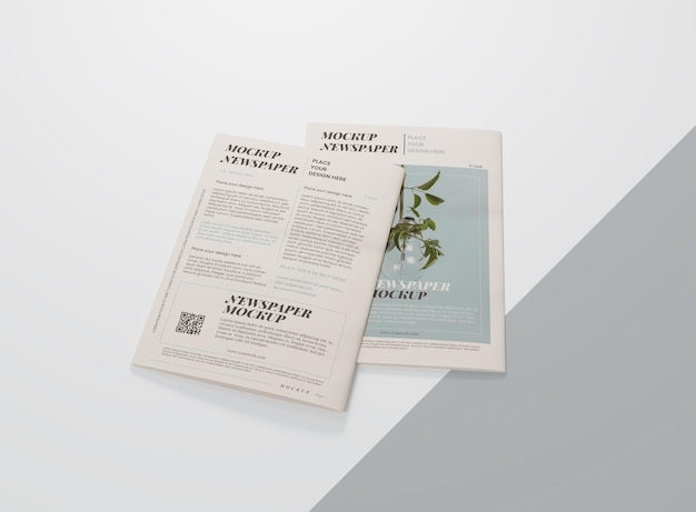 Download Mock-up van de mediakrant | Gratis PSD Bestanden