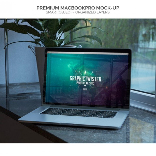 Gratis PSD mock-up van macbookpro