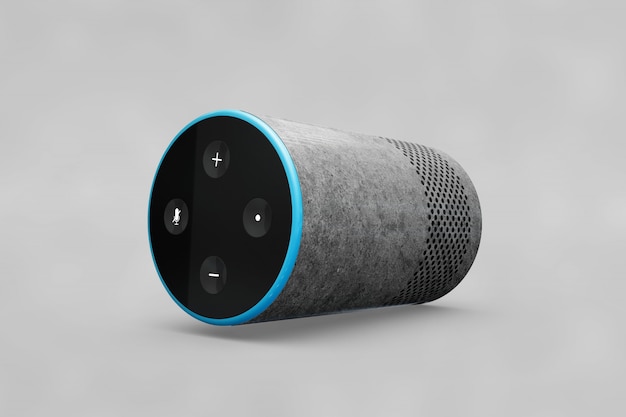 Mockup de altavoz en forma de cilindro