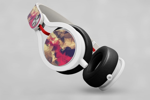 Mockup de auriculares creativos