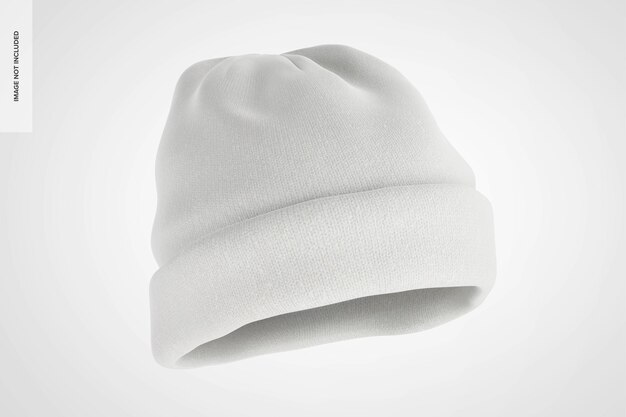 Mockup de Beanie flotando en el agua