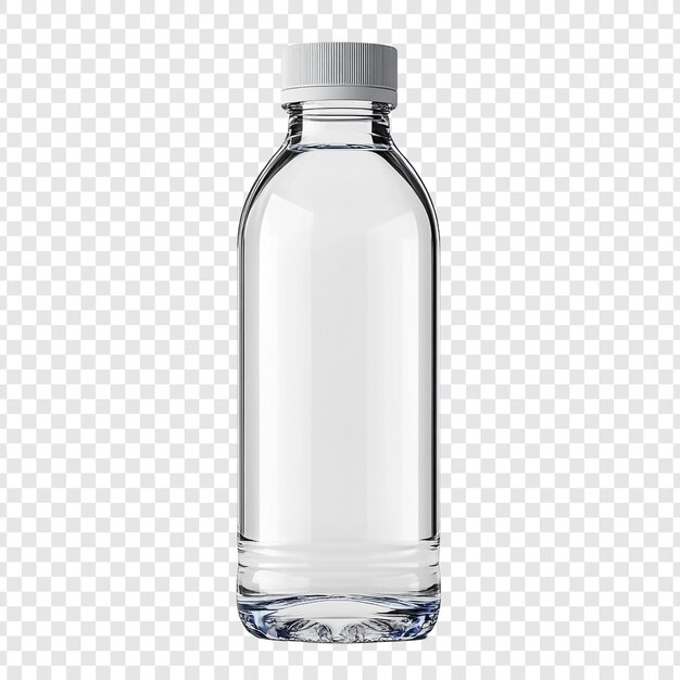 Mockup de una botella de agua de plástico transparente