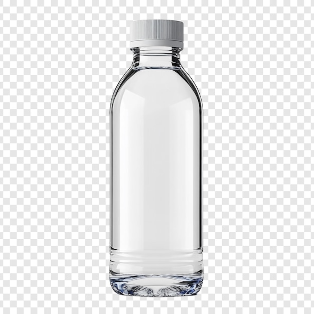 Mockup de una botella de agua de plástico transparente
