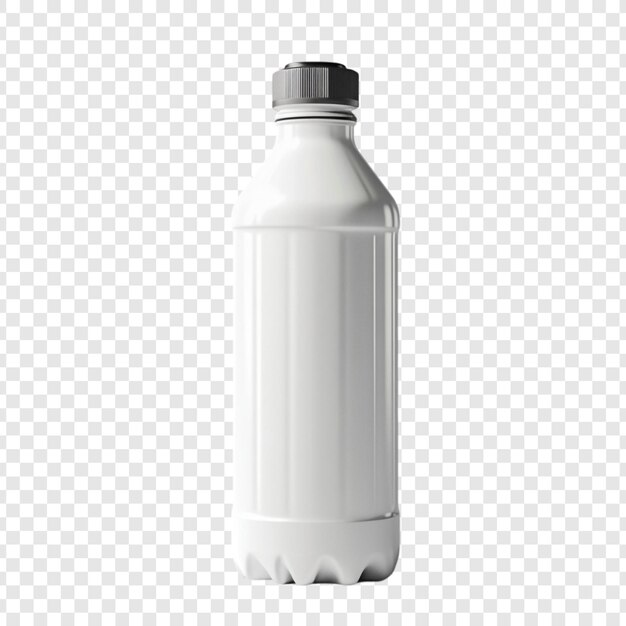Mockup de una botella de plástico blanca en blanco