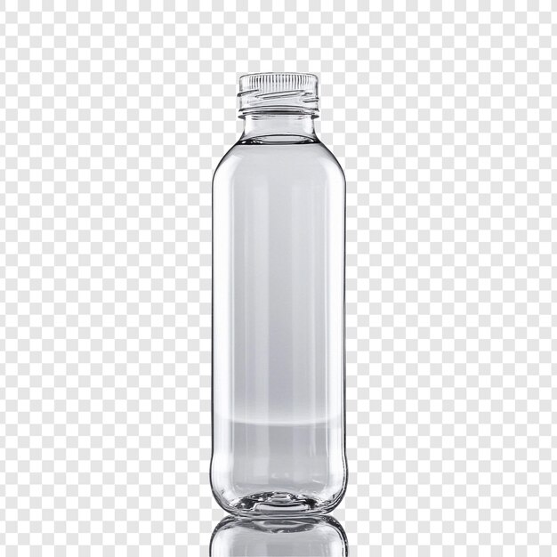 Mockup de botella de plástico transparente Diseño limpio y moderno para la marca y el embalaje