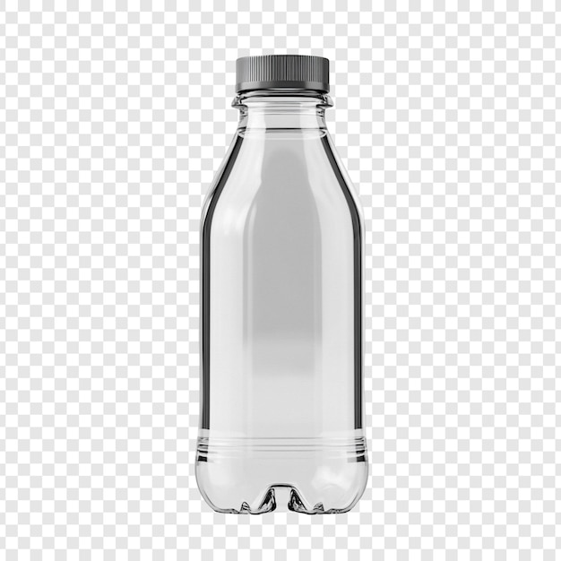 Mockup de una botella de plástico transparente