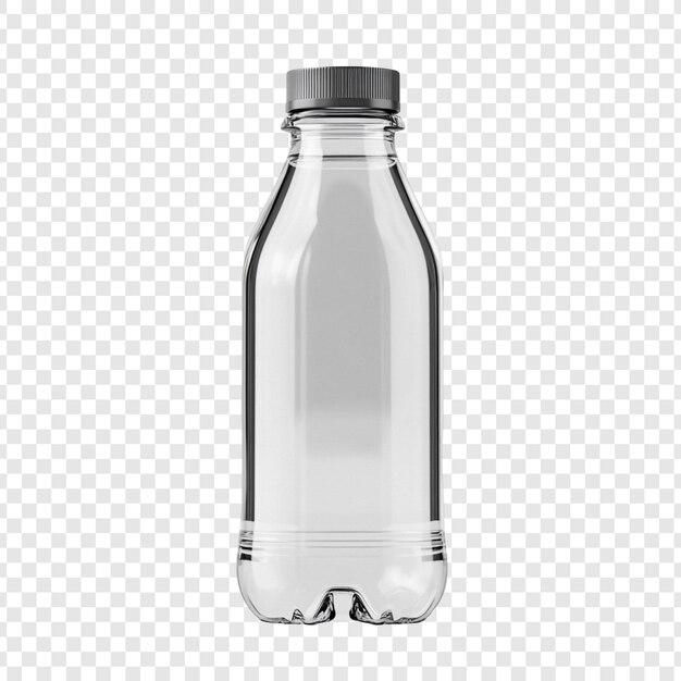 Mockup de una botella de plástico transparente