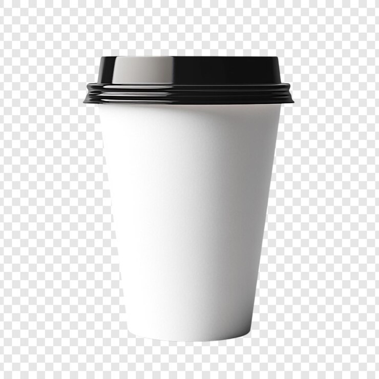 PSD Gratis mockup cangkir kopi sekali pakai desain modern yang bersih untuk branding dan pemasaran