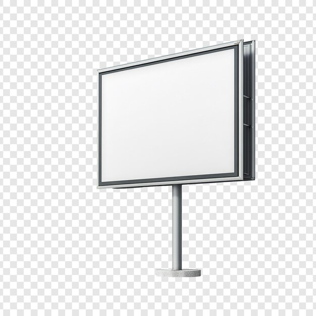 Mockup de cartelera en blanco Espacio publicitario Señalización al aire libre Renderizado en 3D