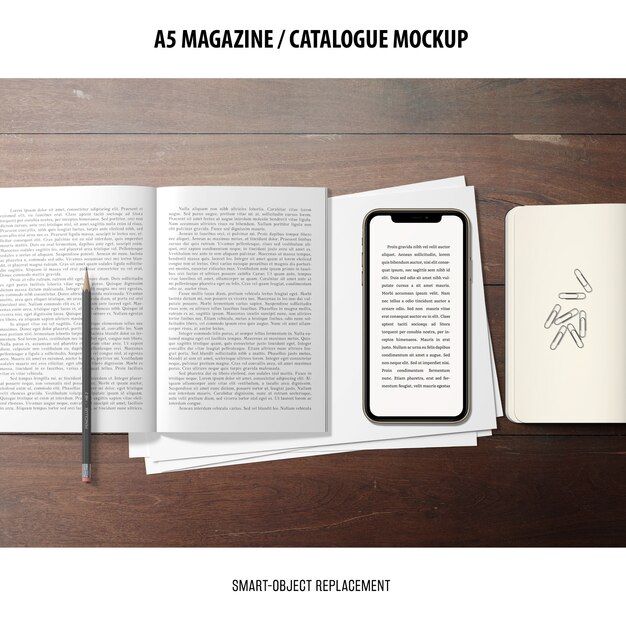 Mockup catalogo rivista