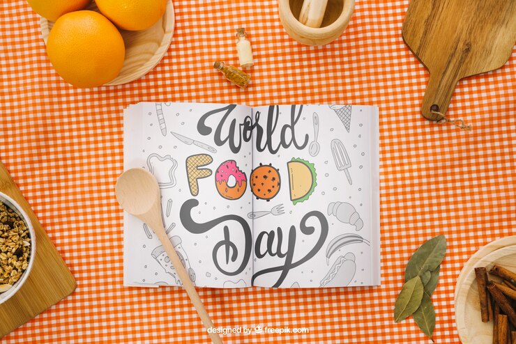 PSD gratuito mockup con colazione