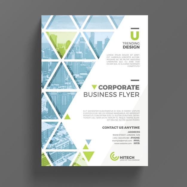 PSD gratuito mockup corporativo de flyer