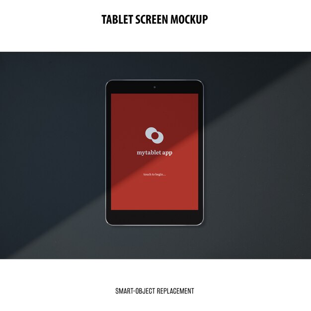 Mockup dello schermo del tablet