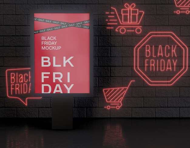 Mockup di banner del Black Friday