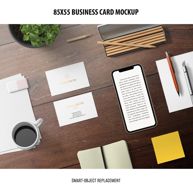 Mockup di biglietti da visita