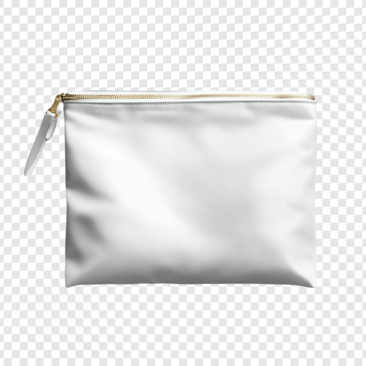 PSD gratuito mockup di borsa a cerniera bianca perfetta per presentazioni di branding e design