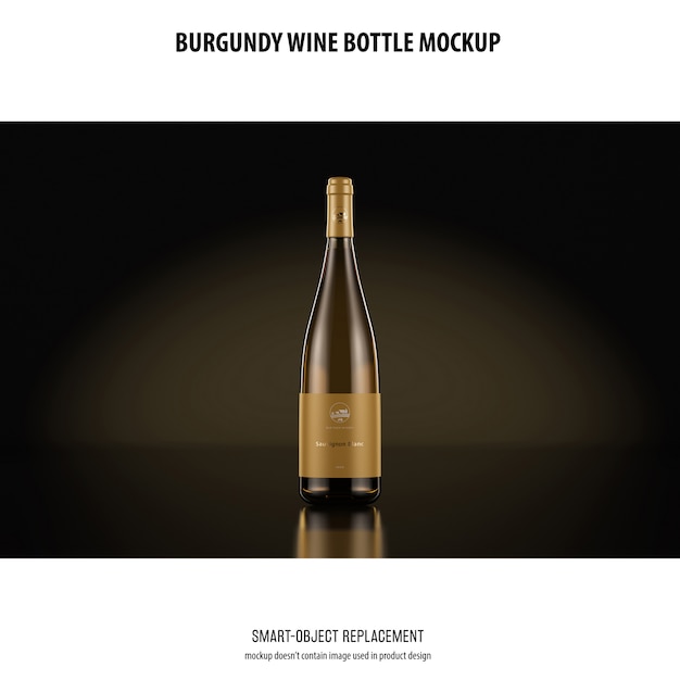 Mockup di bottiglie di vino Borgogna