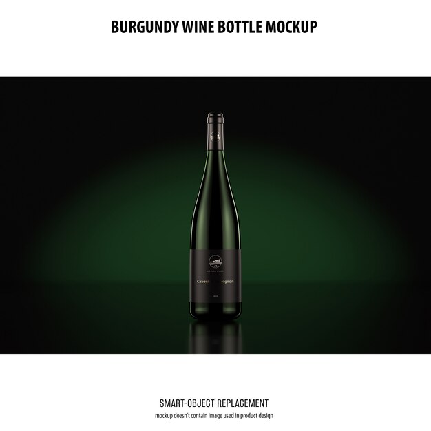 Mockup di bottiglie di vino Borgogna