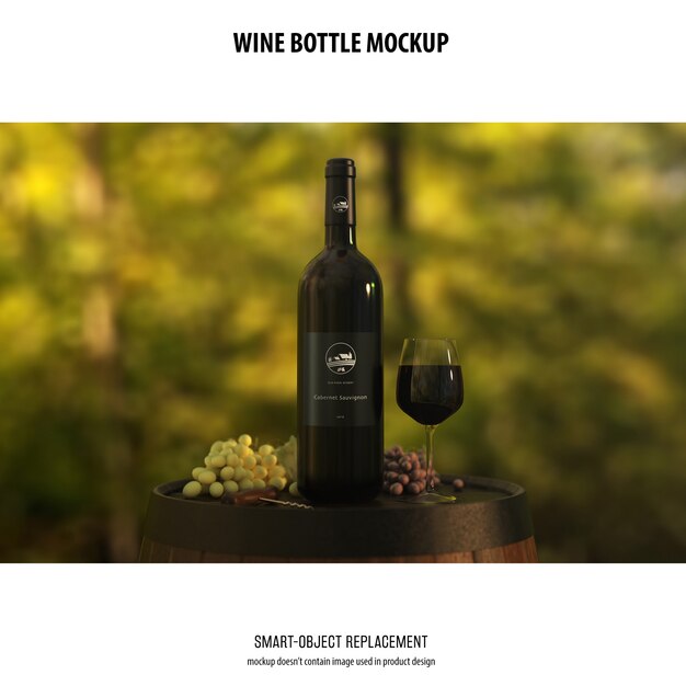 Mockup di bottiglie di vino