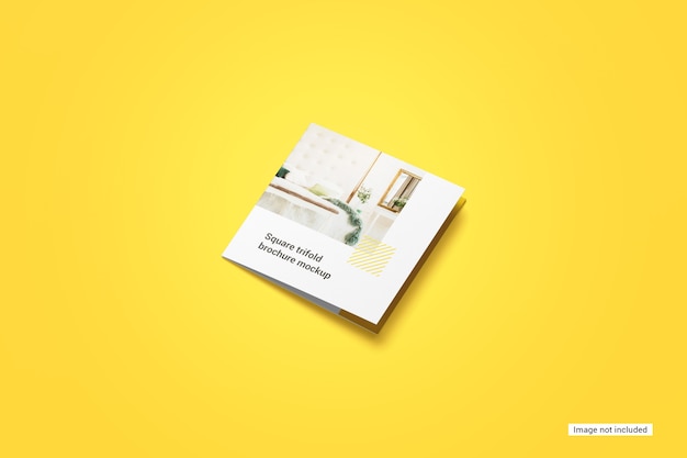 Mockup di brochure a tre ante quadrato