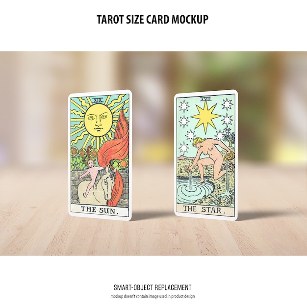 Mockup di carte dei tarocchi