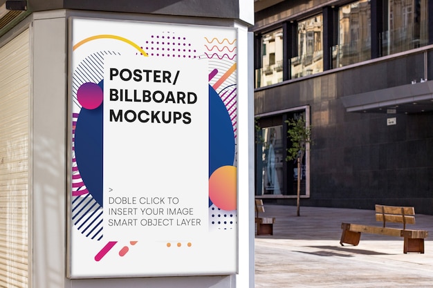 Mockup di cartellone urbano