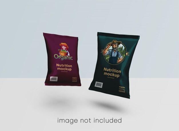 Mockup di imballaggi alimentari