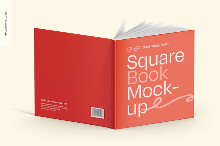 PSD gratuito mockup di libro quadrato