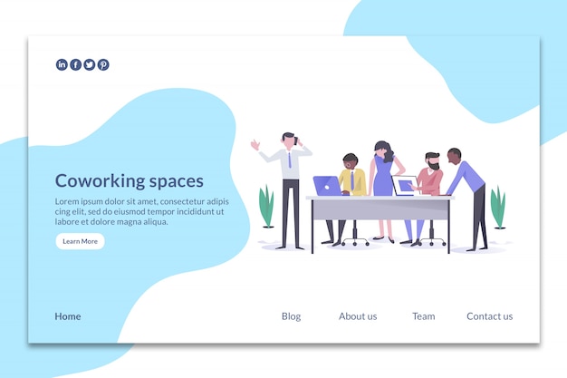 Mockup di pagina di destinazione moderna