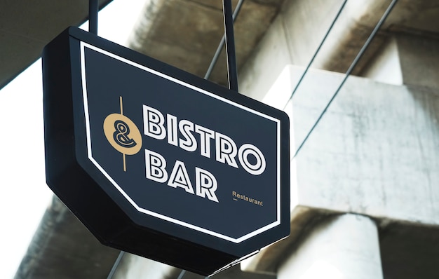 Mockup di ristorante bistrot e bar