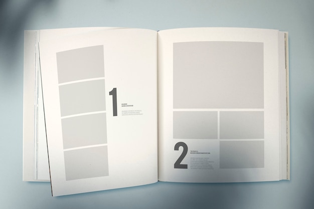 Mockup di rivista con uno spazio vuoto