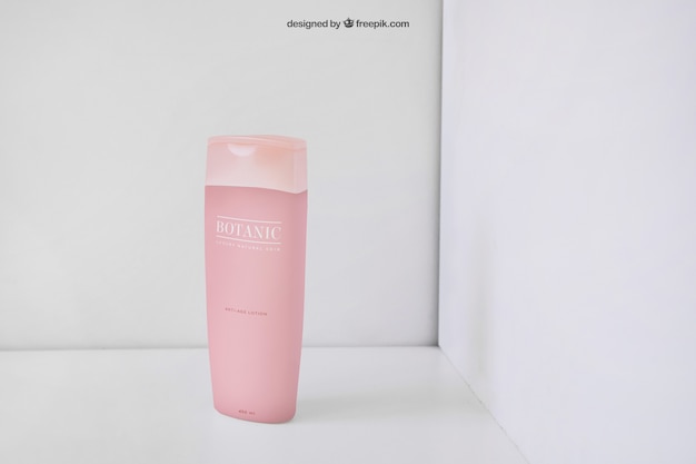 Mockup de embalaje de producto de belleza rosa