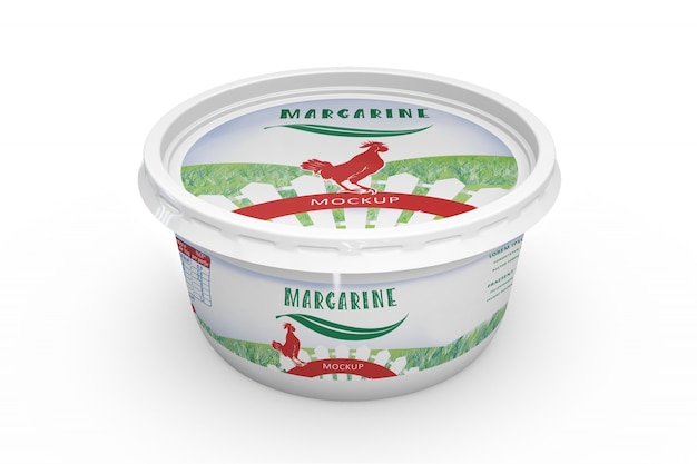 Mockup de envase de margarina