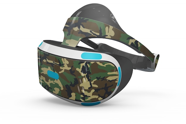 Mockup de gafas de realidad virtual colorida