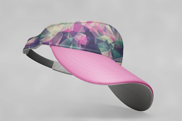 Mockup de gorra de béisbol rosa